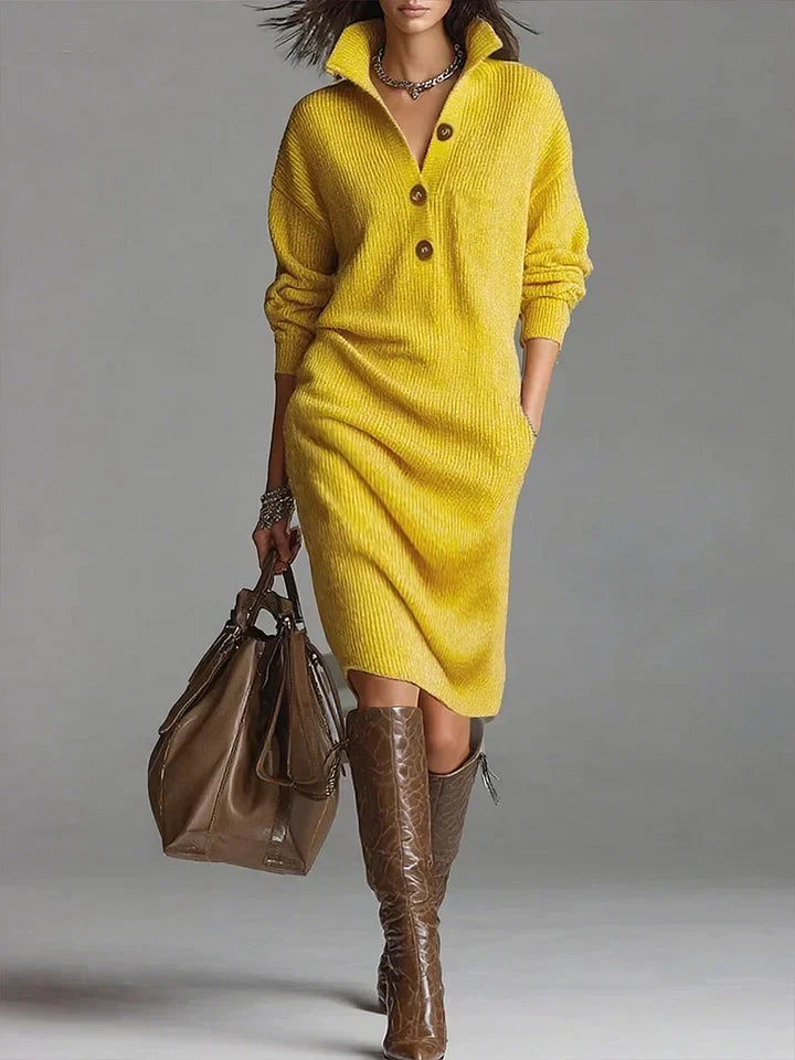 Lucia Collar Button Dress