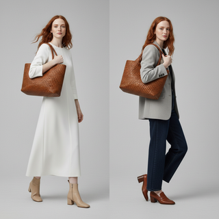 Bijou Handwoven Vegan Leather Tote