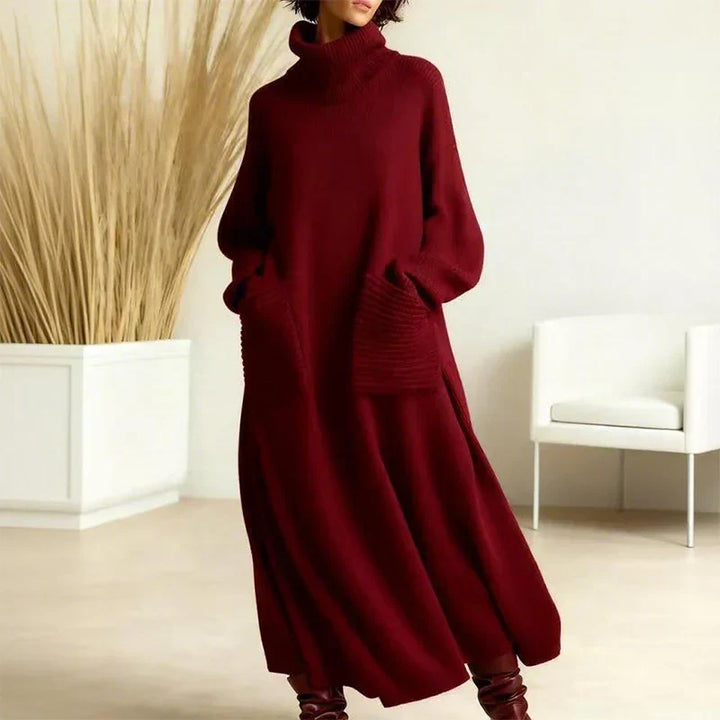 Irina High Collar Dress