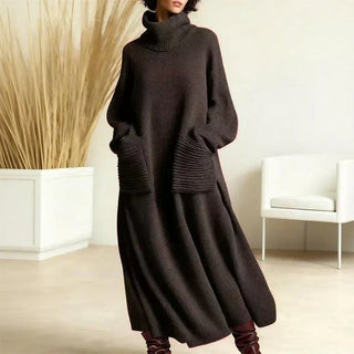 Irina High Collar Dress