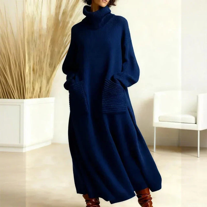Irina High Collar Dress