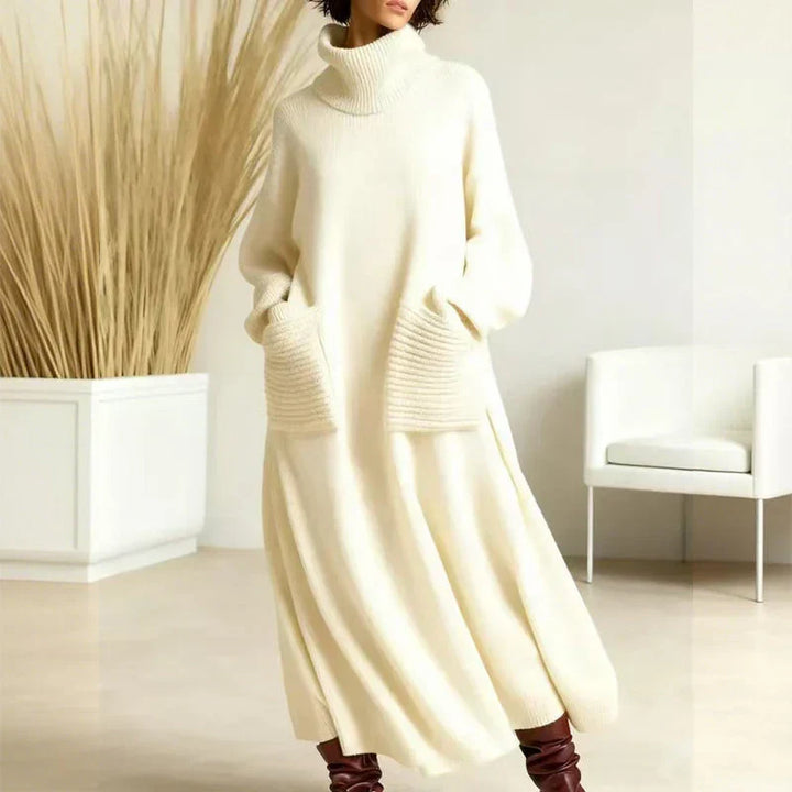 Irina High Collar Dress