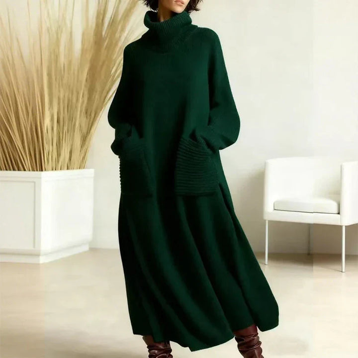 Irina High Collar Dress