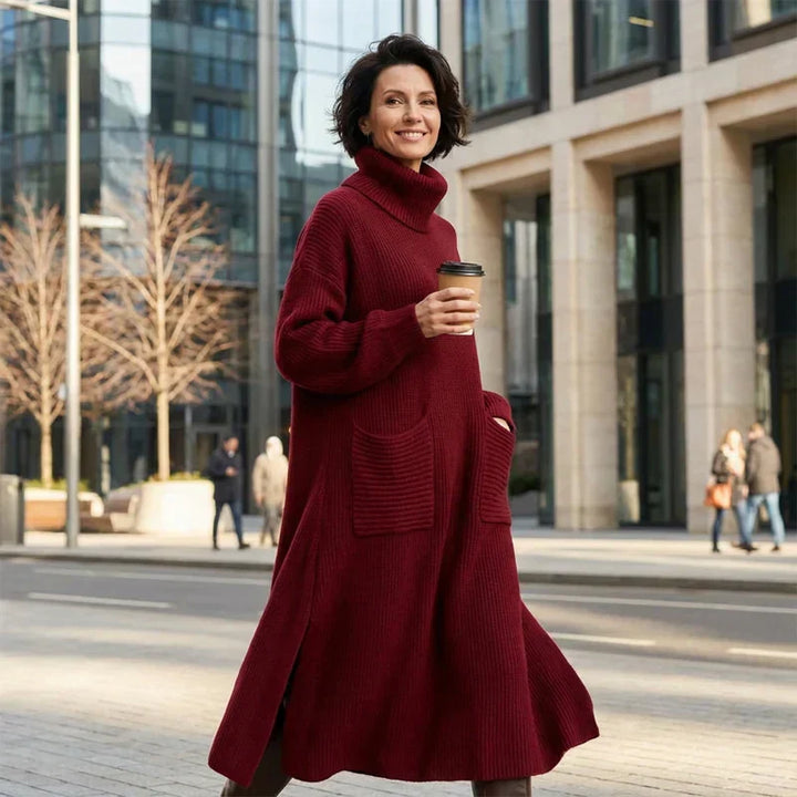 Irina High Collar Dress