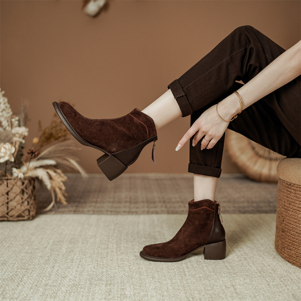 Belini Back-Zip Ankle Boots