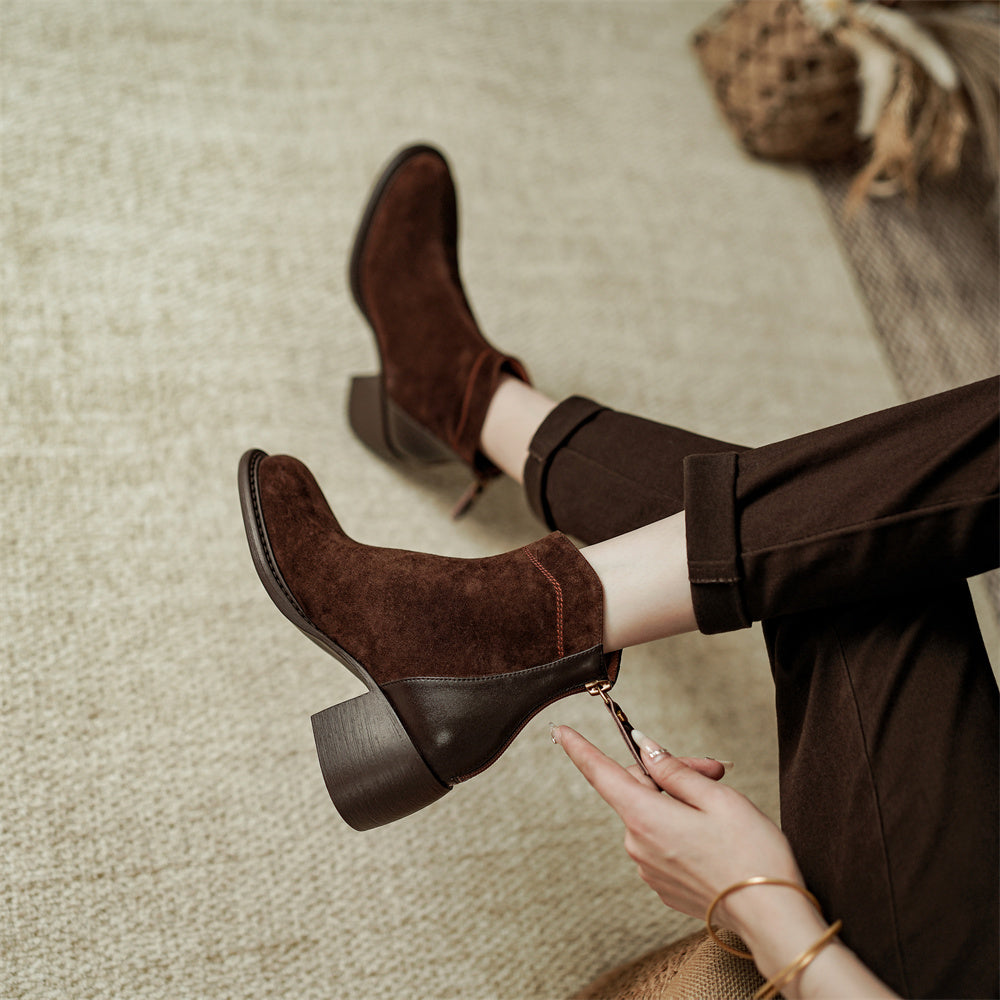 Belini Back-Zip Ankle Boots