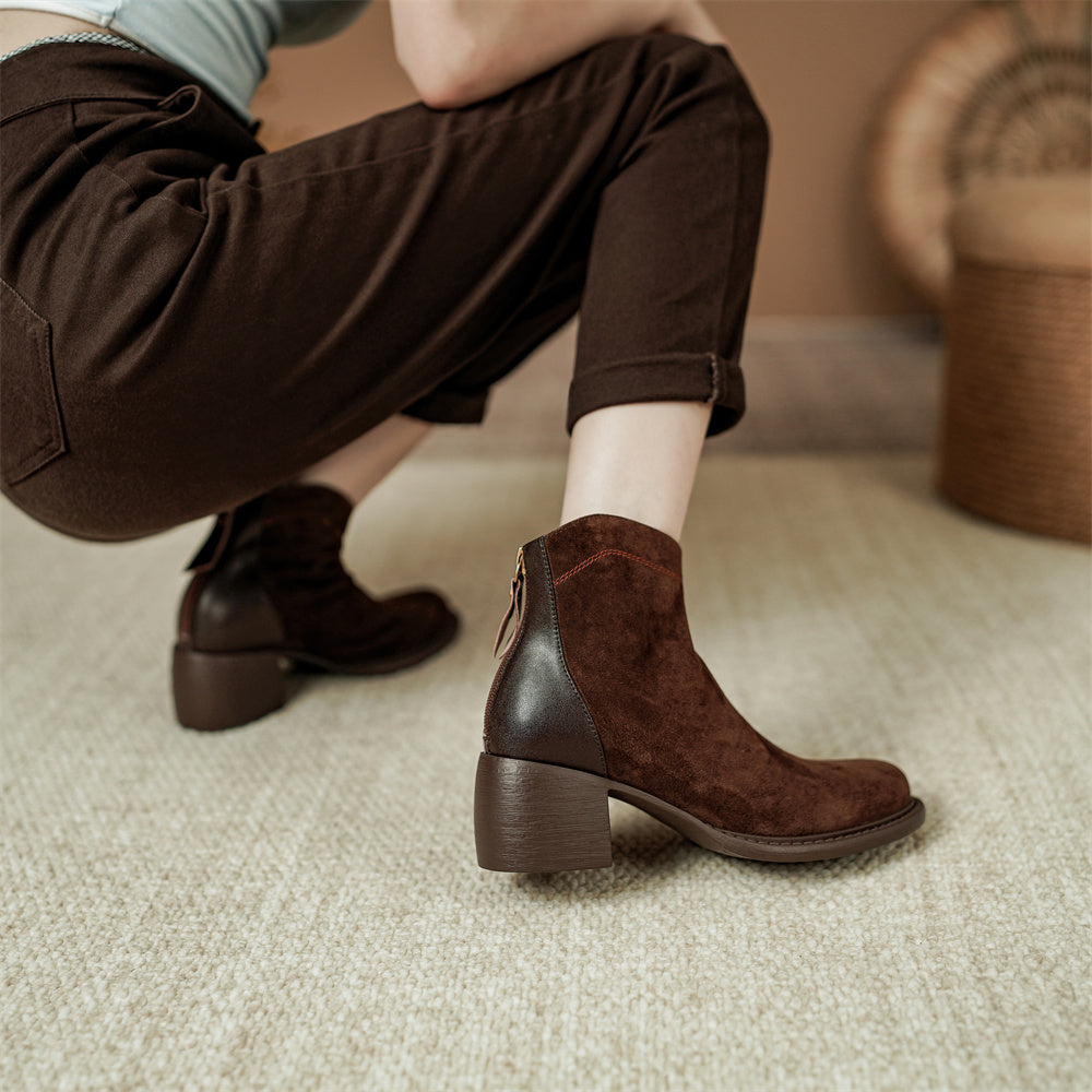 Belini Back-Zip Ankle Boots