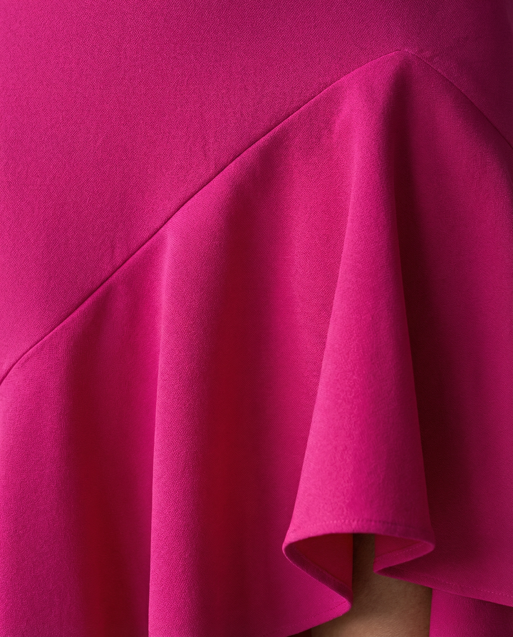 Isabel Ruffled V-Neck Dress