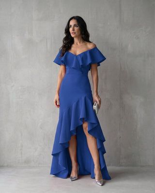 Isabel Ruffled V-Neck Dress