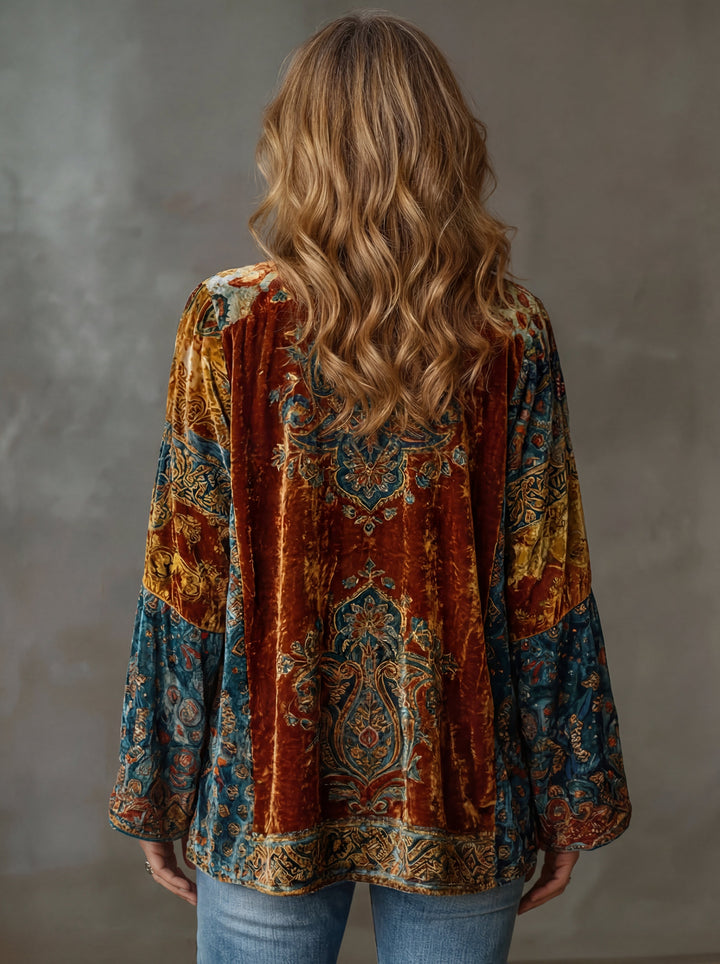 Aria Boho Patchwork Kimono Jacket