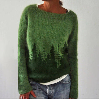 Alva Long Sleeve Forest Sweater
