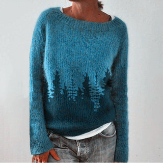 Alva Long Sleeve Forest Sweater