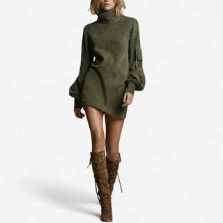 Tania High Collar Mini Dress