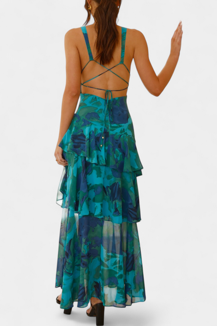 Robe Domenica Col en V Fluide