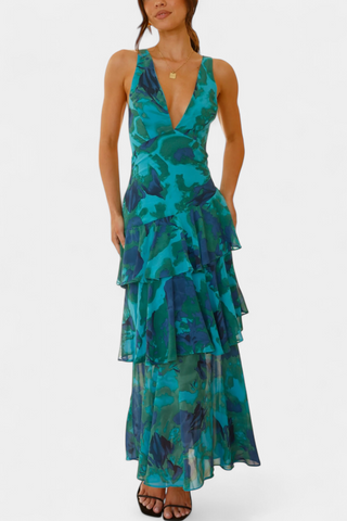 Robe Domenica Col en V Fluide
