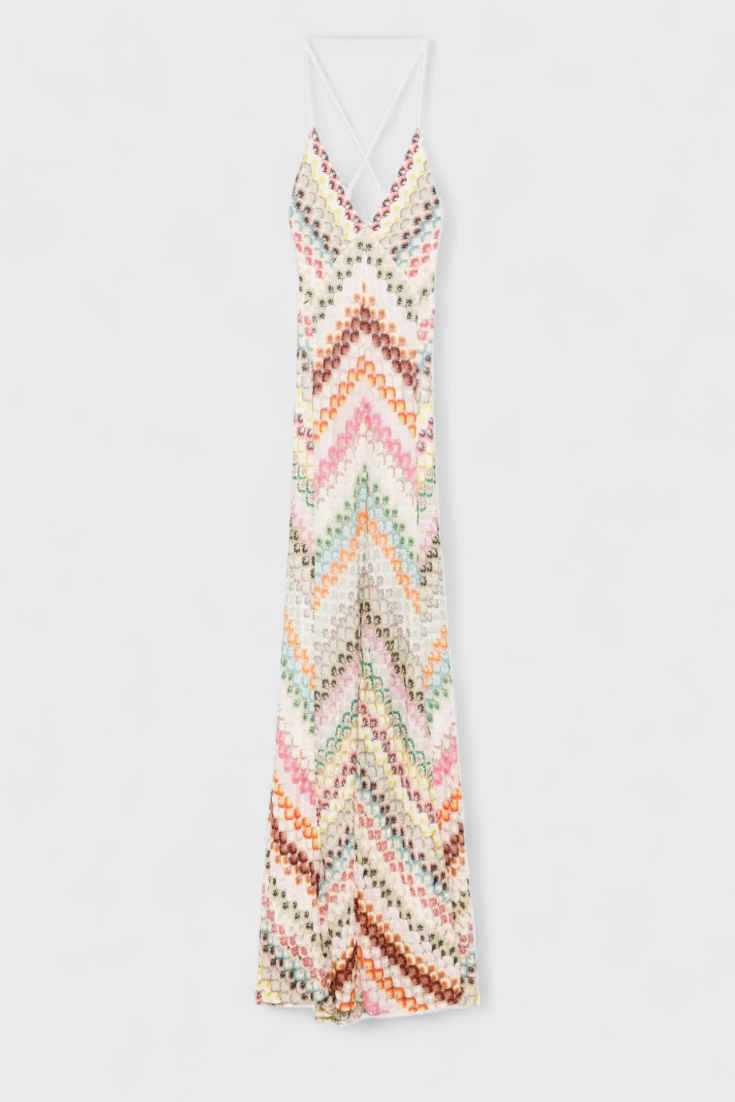 Agustina Zigzag V-Neck Dress