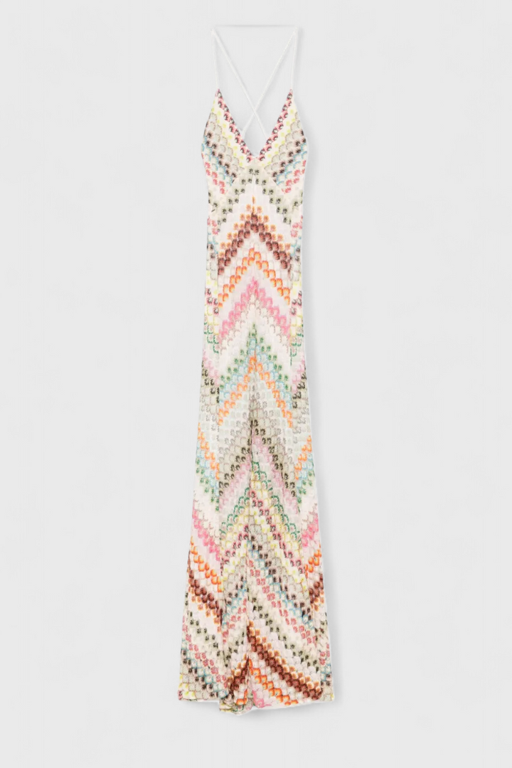 Agustina Zigzag V-Neck Dress