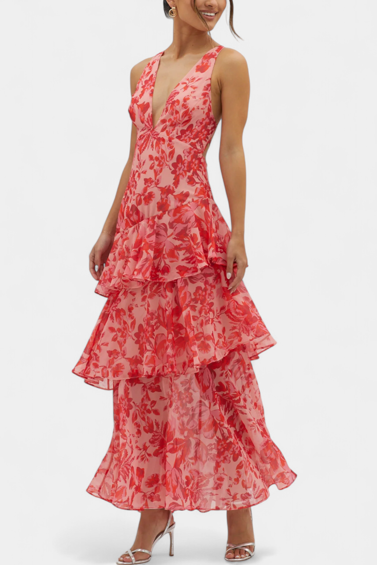 Robe Domenica Col en V Fluide