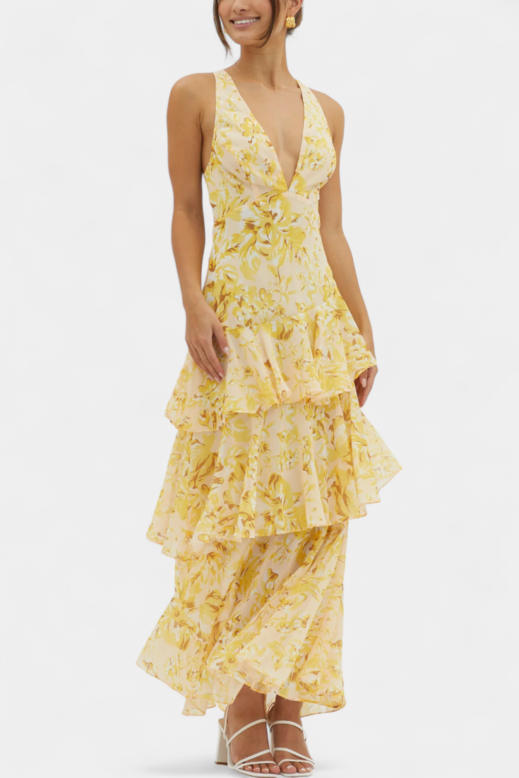 Robe Domenica Col en V Fluide