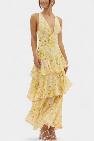 Robe Domenica Col en V Fluide
