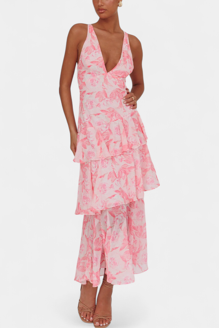 Robe Domenica Col en V Fluide