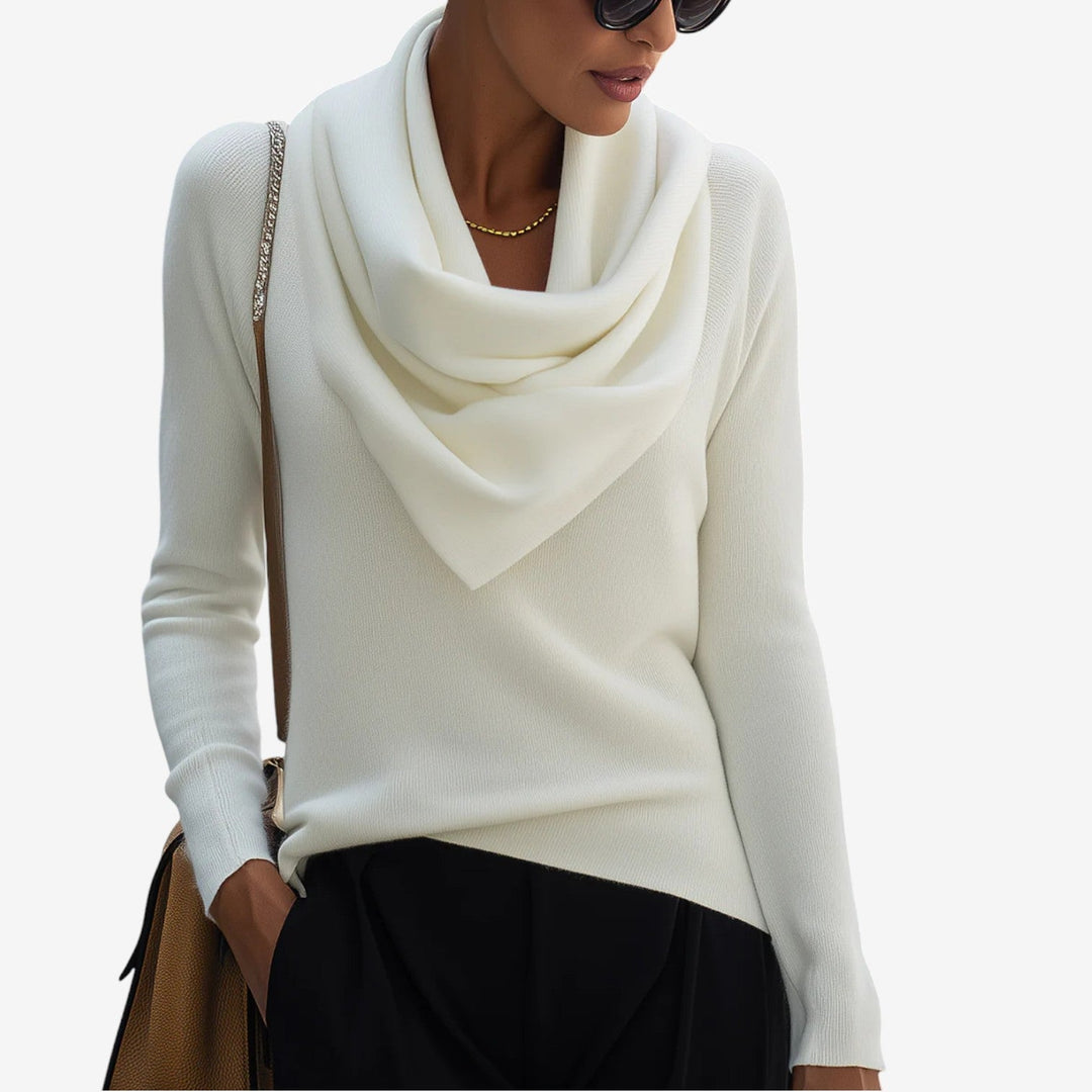 Patricia Draped Collar Pullover