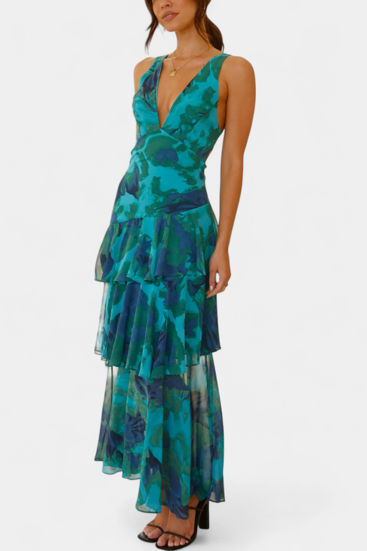 Robe Domenica Col en V Fluide