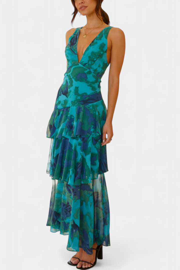 Robe Domenica Col en V Fluide