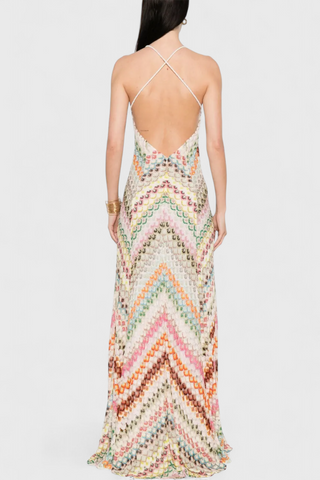 Agustina Zigzag V-Neck Dress