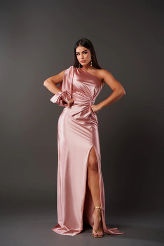 Anna One-Shoulder Evening Dress