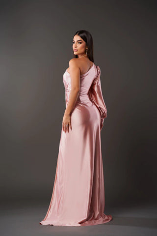 Anna One-Shoulder Evening Dress
