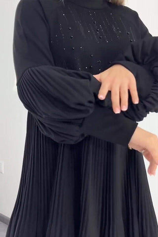 Adrienne Pleated Fitted Dress