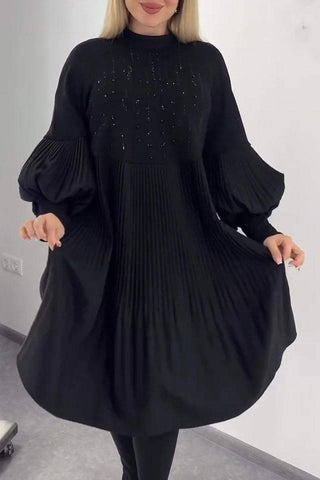Adrienne Pleated Fitted Dress