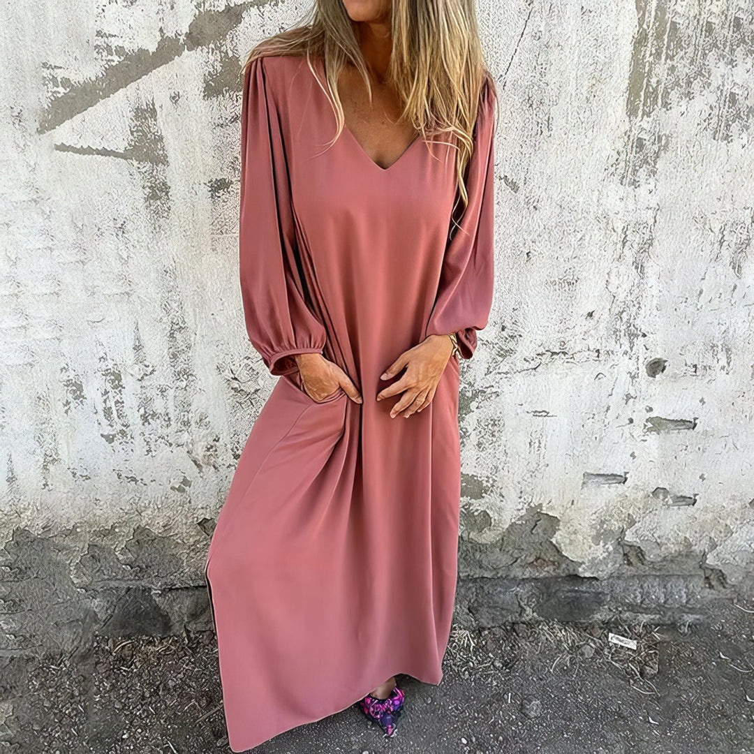 Robe longue Deandra bohème avec poches