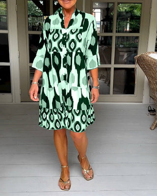 Levara Printed 3/4 Sleeve Dress