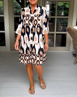 Levara Printed 3/4 Sleeve Dress