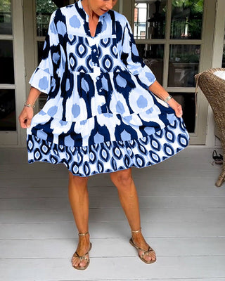 Levara Printed 3/4 Sleeve Dress