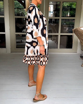 Levara Printed 3/4 Sleeve Dress