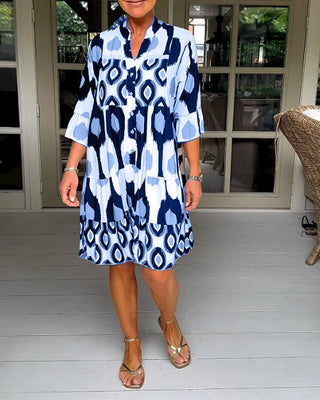 Levara Printed 3/4 Sleeve Dress