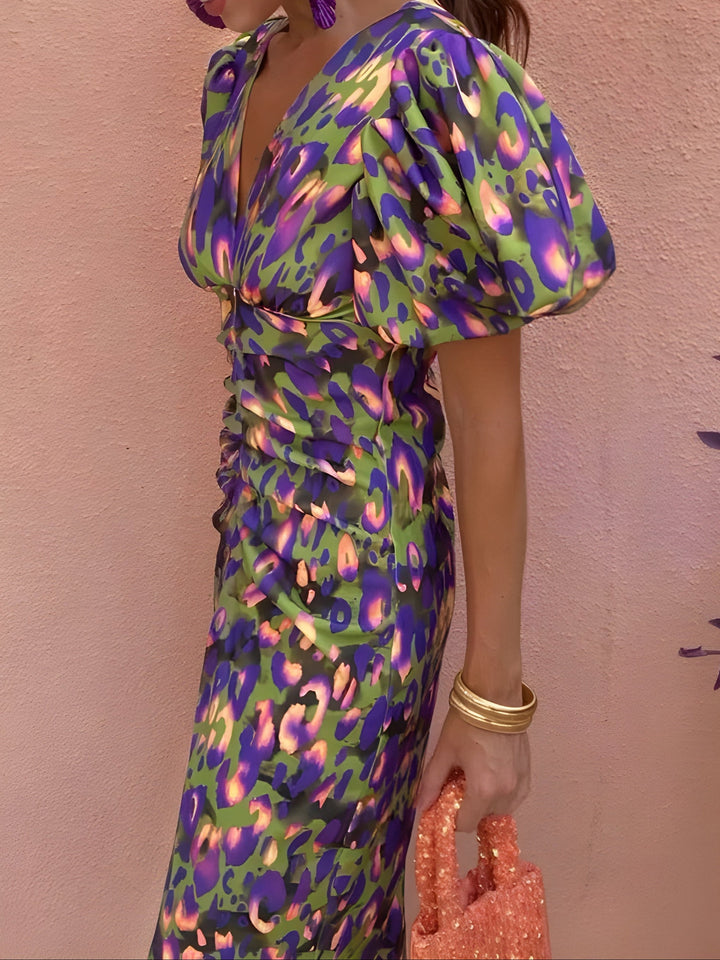 Tora Pleated Sleeve Dress