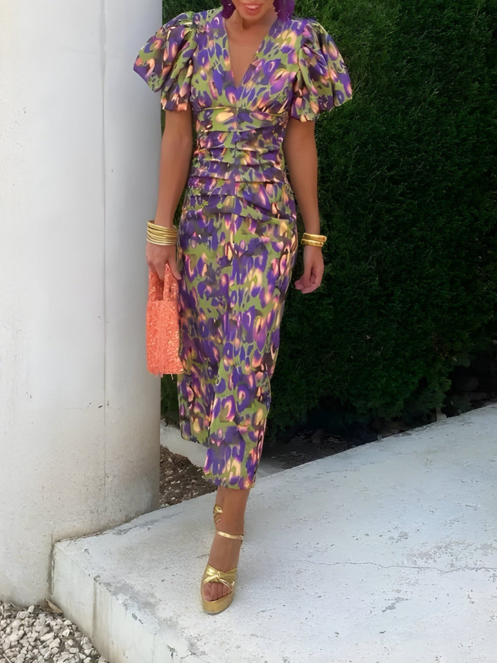 Tora Pleated Sleeve Dress