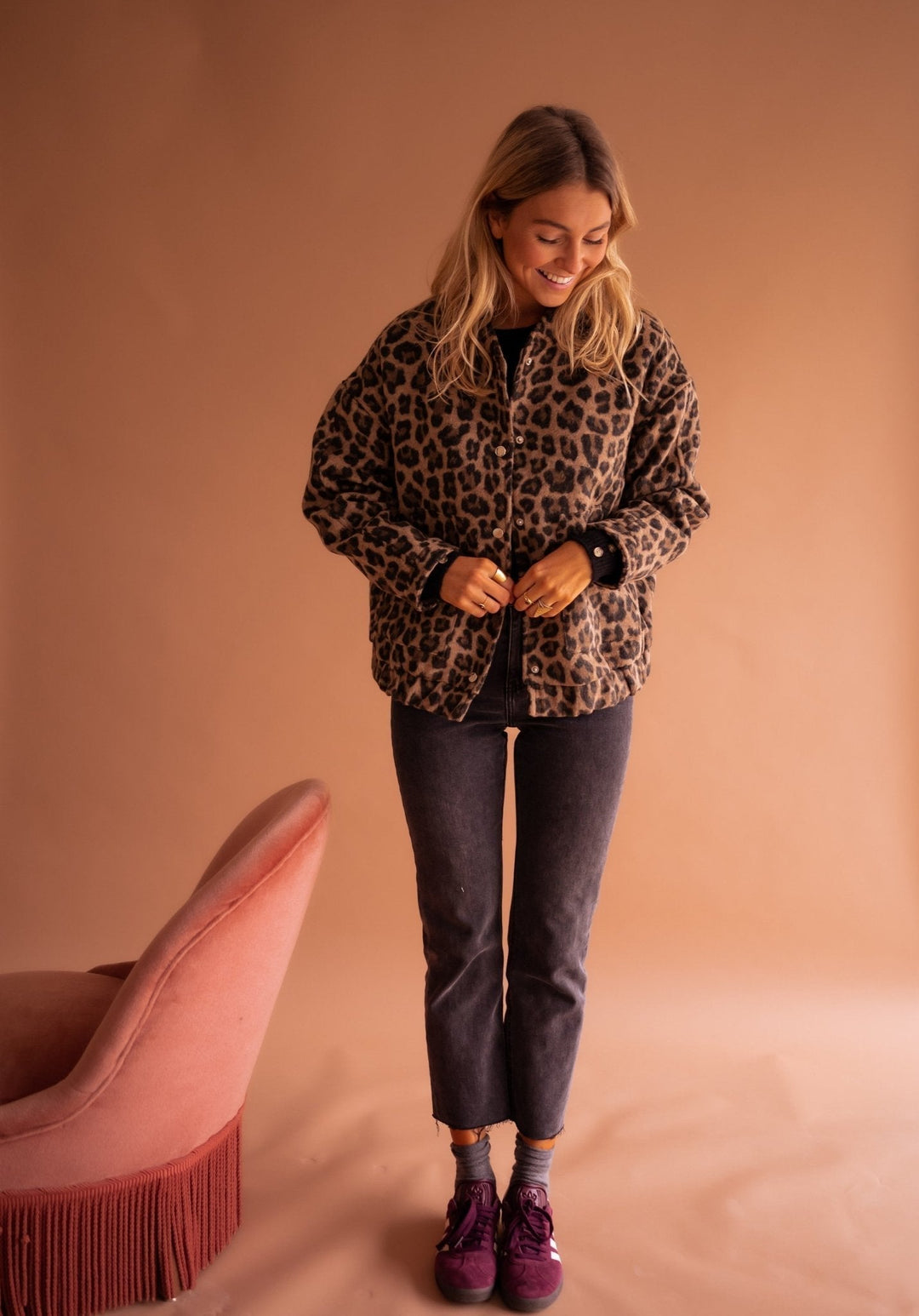 Veste à imprimé léopard Charlene