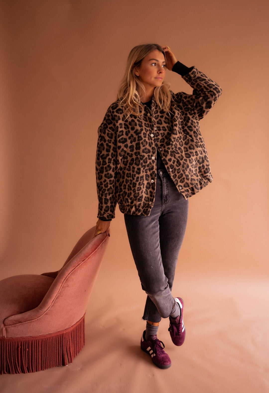 Veste à imprimé léopard Charlene