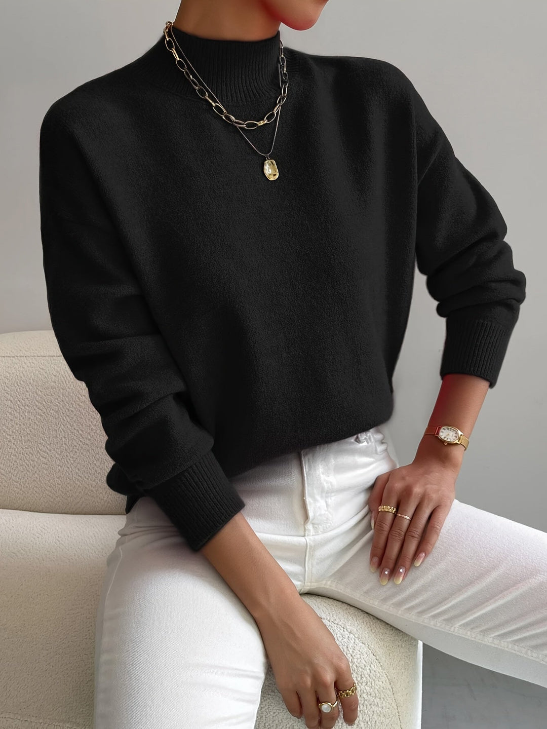 Yvonne High Collar Sweater