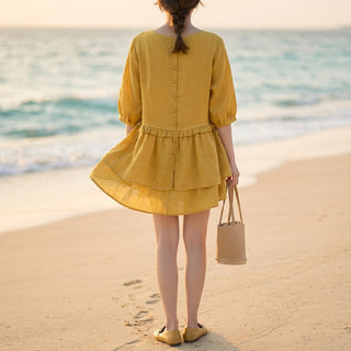 Matera Ruffle Peplum Blouse
