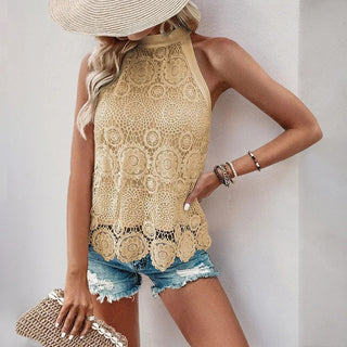 Messina Crochet Halter Top