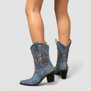Una Orthopedic Denim Ankle Boots