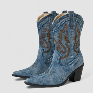 Una Orthopedic Denim Ankle Boots