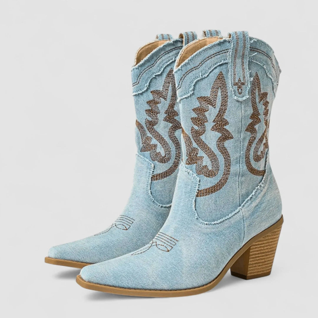 Una Orthopedic Denim Ankle Boots