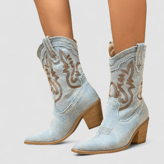 Una Orthopedic Denim Ankle Boots
